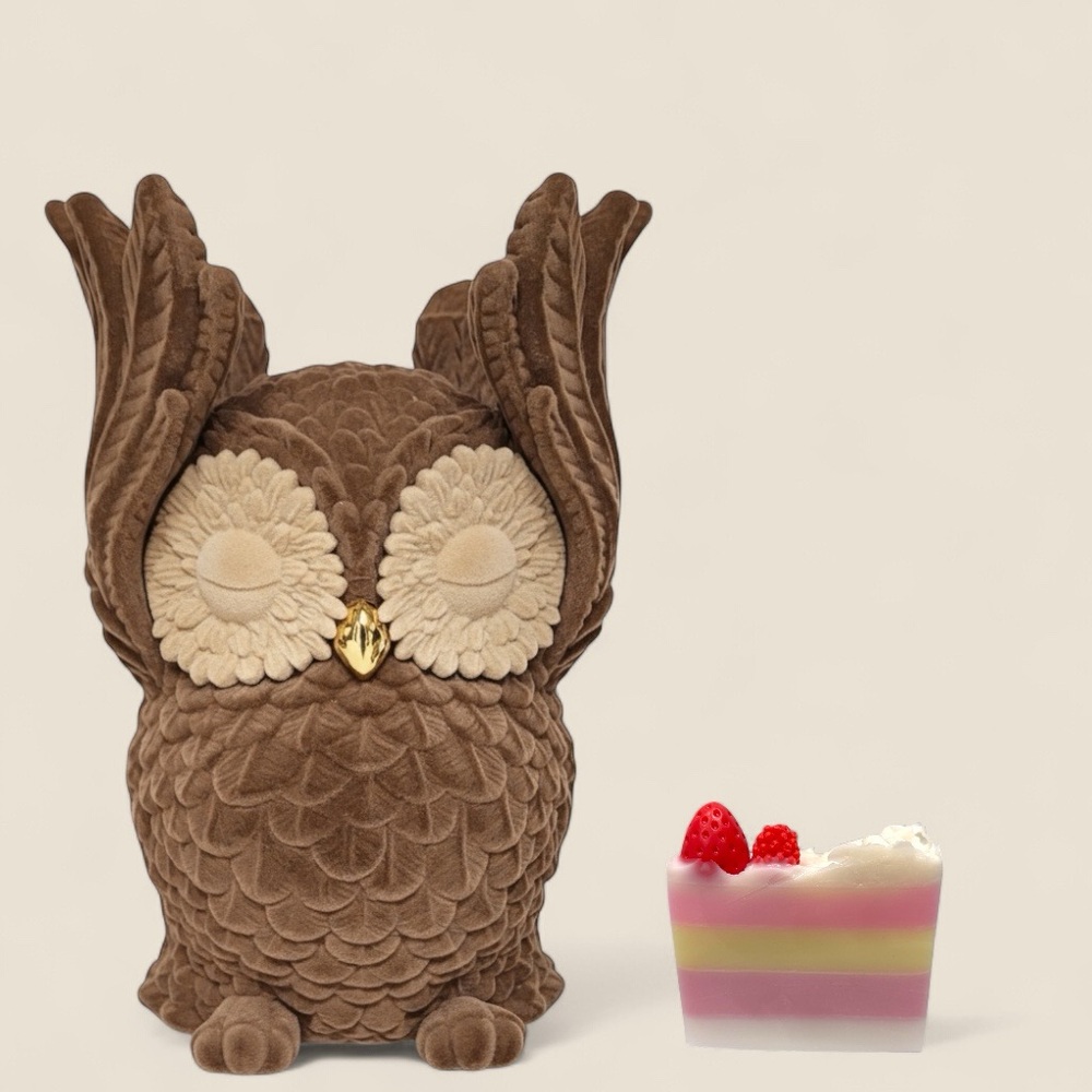 Bath & Body Works Brown Plush Owl with Gold Beak